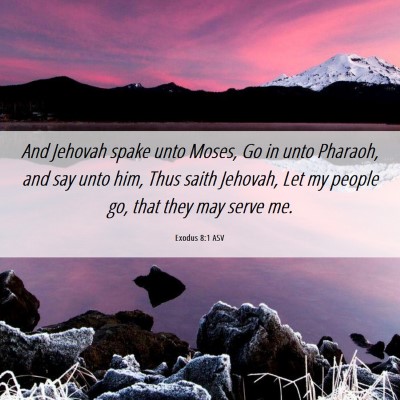 Picture 06 - Exodus 8:1 ASV - And Jehovah spake unto Moses, Go in unto Pharaoh, - Bible Verse Picture