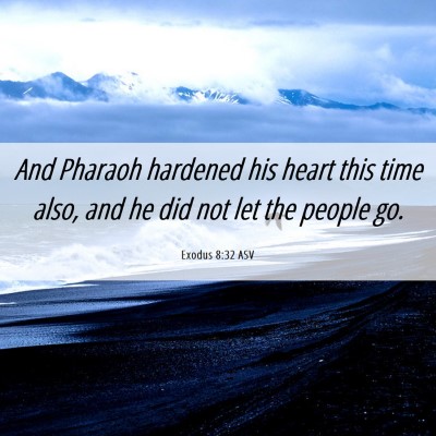 Picture 06 - Exodus 8:32 ASV - And Pharaoh hardened his heart this time also, - Bible Verse Picture
