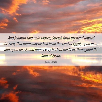 Picture 06 - Exodus 9:22 ASV - And Jehovah said unto Moses, Stretch forth thy - Bible Verse Picture