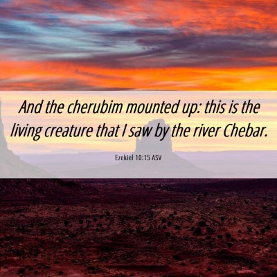 Picture 06 - Ezekiel 10:15 ASV - And the cherubim mounted up: this is the living - Bible Verse Picture