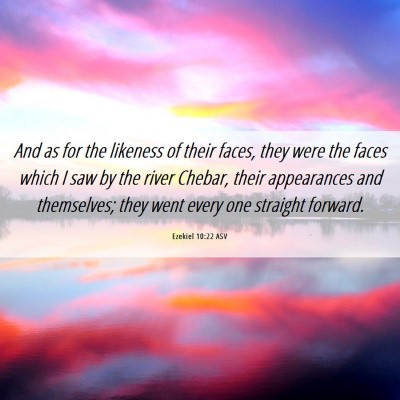 Picture 06 - Ezekiel 10:22 ASV - And as for the likeness of their faces, they were - Bible Verse Picture