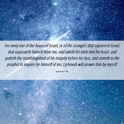 Picture 06 - Ezekiel 14:7 ASV - For every one of the house of Israel, or of the - Bible Verse Picture
