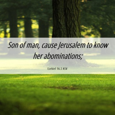 Picture 06 - Ezekiel 16:2 ASV - Son of man, cause Jerusalem to know her - Bible Verse Picture