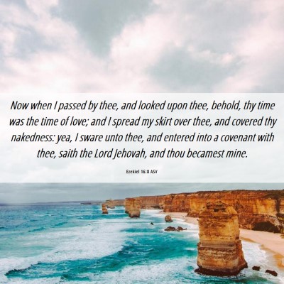 Picture 06 - Ezekiel 16:8 ASV - Now when I passed by thee, and looked upon thee, - Bible Verse Picture