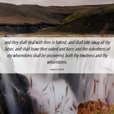 Picture 06 - Ezekiel 23:29 ASV - and they shall deal with thee in hatred, and - Bible Verse Picture