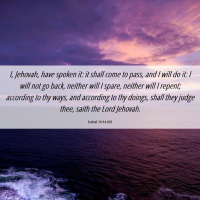 Picture 06 - Ezekiel 24:14 ASV - I, Jehovah, have spoken it: it shall come to - Bible Verse Picture