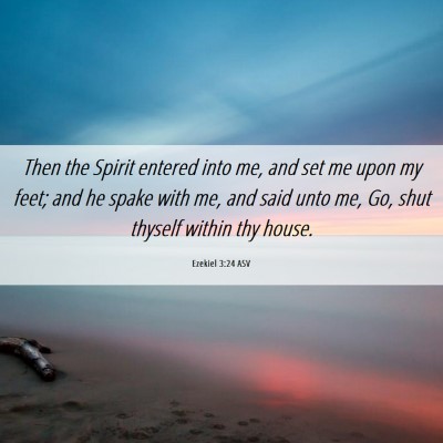 Picture 06 - Ezekiel 3:24 ASV - Then the Spirit entered into me, and set me upon - Bible Verse Picture