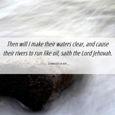 Picture 06 - Ezekiel 32:14 ASV - Then will I make their waters clear, and cause - Bible Verse Picture