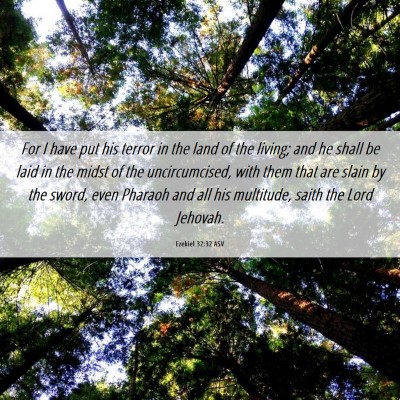 Picture 06 - Ezekiel 32:32 ASV - For I have put his terror in the land of the - Bible Verse Picture