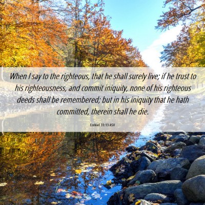 Picture 06 - Ezekiel 33:13 ASV - When I say to the righteous, that he shall surely - Bible Verse Picture