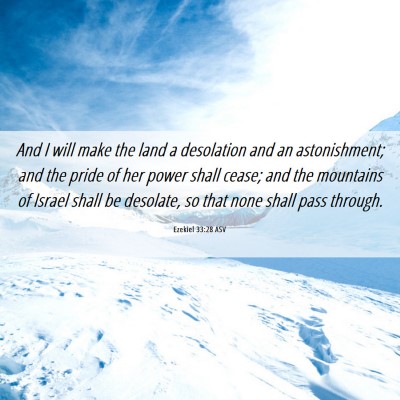 Picture 06 - Ezekiel 33:28 ASV - And I will make the land a desolation and an - Bible Verse Picture