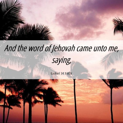 Picture 06 - Ezekiel 34:1 ASV - And the word of Jehovah came unto me, - Bible Verse Picture