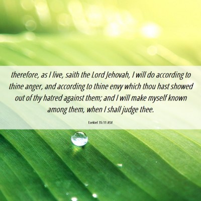 Picture 06 - Ezekiel 35:11 ASV - therefore, as I live, saith the Lord Jehovah, I - Bible Verse Picture