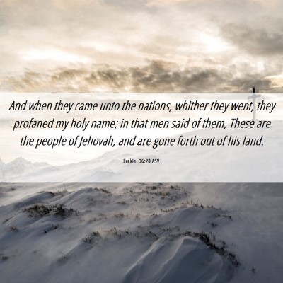 Picture 06 - Ezekiel 36:20 ASV - And when they came unto the nations, whither they - Bible Verse Picture