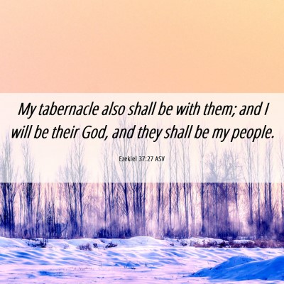 Picture 06 - Ezekiel 37:27 ASV - My tabernacle also shall be with them; and I will - Bible Verse Picture
