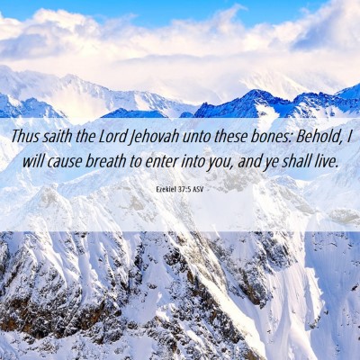 Picture 06 - Ezekiel 37:5 ASV - Thus saith the Lord Jehovah unto these bones: - Bible Verse Picture
