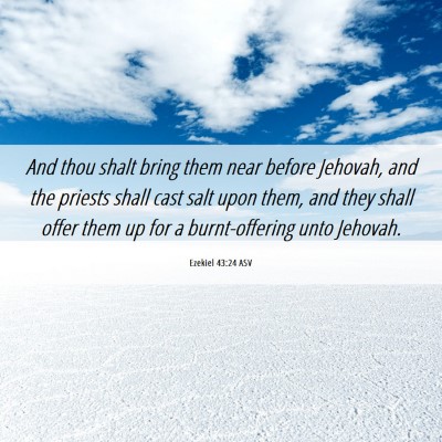 Picture 06 - Ezekiel 43:24 ASV - And thou shalt bring them near before Jehovah, - Bible Verse Picture
