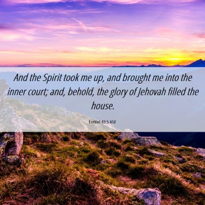 Picture 06 - Ezekiel 43:5 ASV - And the Spirit took me up, and brought me into - Bible Verse Picture