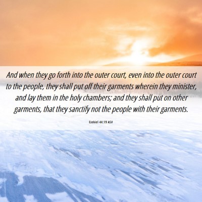 Picture 06 - Ezekiel 44:19 ASV - And when they go forth into the outer court, even - Bible Verse Picture