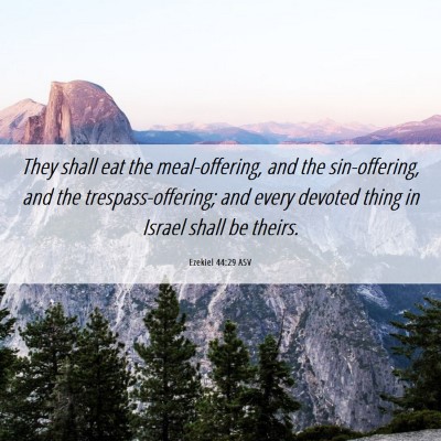 Picture 06 - Ezekiel 44:29 ASV - They shall eat the meal-offering, and the - Bible Verse Picture