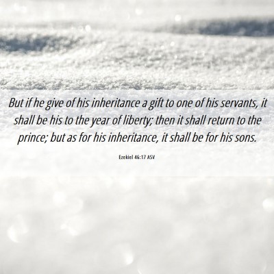 Picture 06 - Ezekiel 46:17 ASV - But if he give of his inheritance a gift to one - Bible Verse Picture
