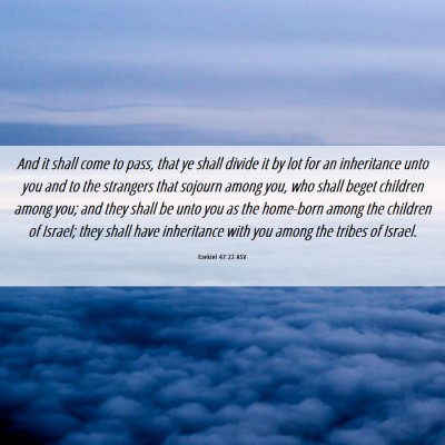 Picture 06 - Ezekiel 47:22 ASV - And it shall come to pass, that ye shall divide - Bible Verse Picture
