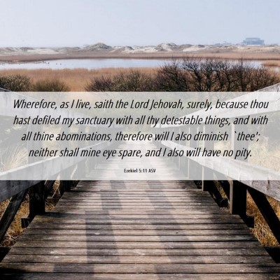 Picture 06 - Ezekiel 5:11 ASV - Wherefore, as I live, saith the Lord Jehovah, - Bible Verse Picture