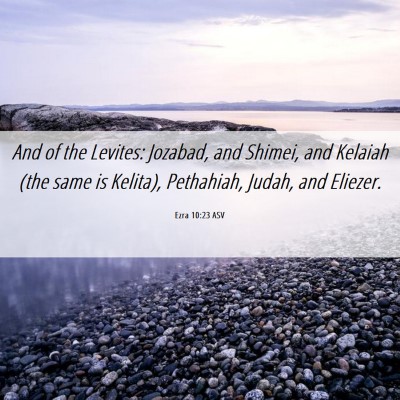Picture 06 - Ezra 10:23 ASV - And of the Levites: Jozabad, and Shimei, and - Bible Verse Picture