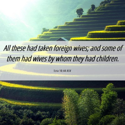 Picture 06 - Ezra 10:44 ASV - All these had taken foreign wives; and some of - Bible Verse Picture
