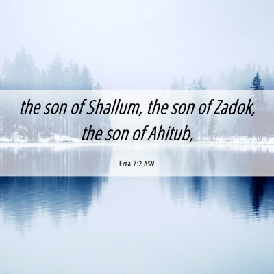 Picture 06 - Ezra 7:2 ASV - the son of Shallum, the son of Zadok, the son of - Bible Verse Picture