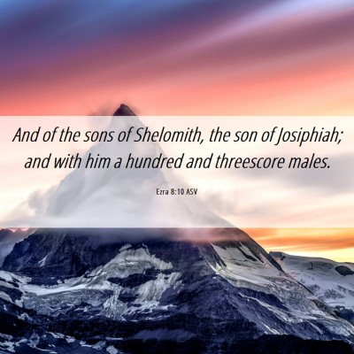 Picture 06 - Ezra 8:10 ASV - And of the sons of Shelomith, the son of - Bible Verse Picture
