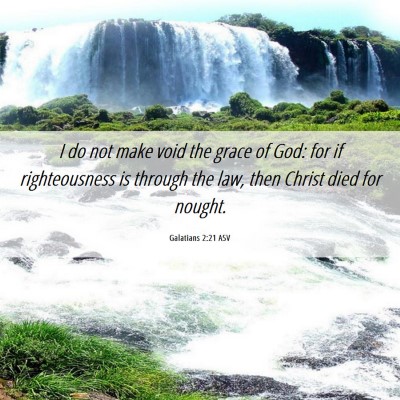 Picture 06 - Galatians 2:21 ASV - I do not make void the grace of God: for if - Bible Verse Picture