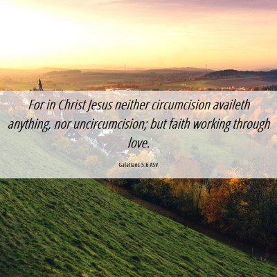 Picture 06 - Galatians 5:6 ASV - For in Christ Jesus neither circumcision availeth - Bible Verse Picture