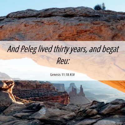 Picture 06 - Genesis 11:18 ASV - And Peleg lived thirty years, and begat - Bible Verse Picture