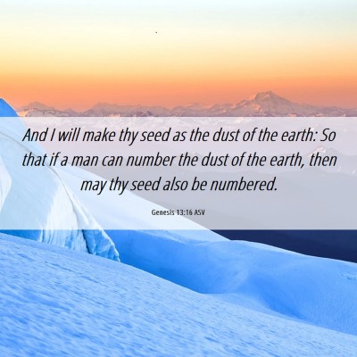 Picture 06 - Genesis 13:16 ASV - And I will make thy seed as the dust of the - Bible Verse Picture