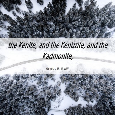 Picture 06 - Genesis 15:19 ASV - the Kenite, and the Kenizzite, and the - Bible Verse Picture