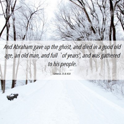 Picture 06 - Genesis 25:8 ASV - And Abraham gave up the ghost, and died in a good - Bible Verse Picture