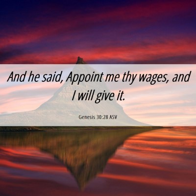Picture 06 - Genesis 30:28 ASV - And he said, Appoint me thy wages, and I will - Bible Verse Picture