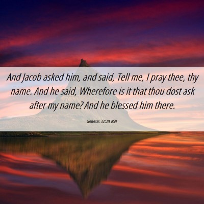 Picture 06 - Genesis 32:29 ASV - And Jacob asked him, and said, Tell me, I pray - Bible Verse Picture