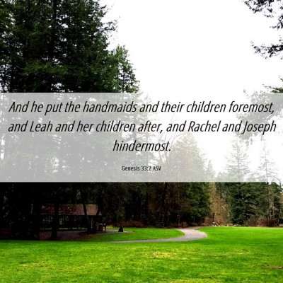 Picture 06 - Genesis 33:2 ASV - And he put the handmaids and their children - Bible Verse Picture