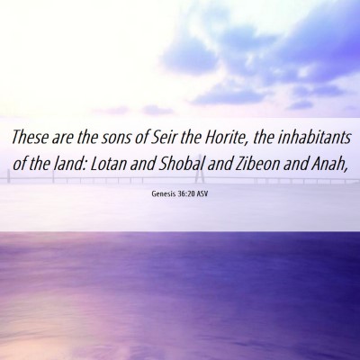 Picture 06 - Genesis 36:20 ASV - These are the sons of Seir the Horite, the - Bible Verse Picture