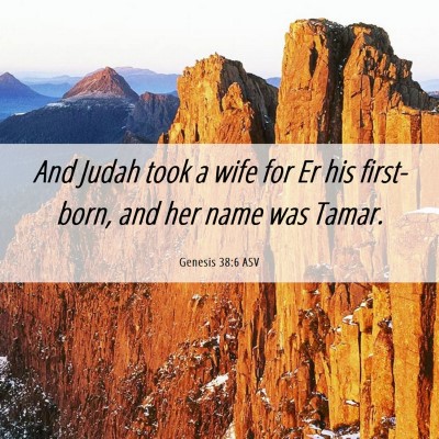 Picture 06 - Genesis 38:6 ASV - And Judah took a wife for Er his first-born, and - Bible Verse Picture