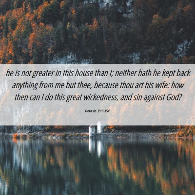 Picture 06 - Genesis 39:9 ASV - he is not greater in this house than I; neither - Bible Verse Picture