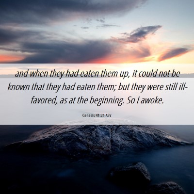 Picture 06 - Genesis 41:21 ASV - and when they had eaten them up, it could not be - Bible Verse Picture