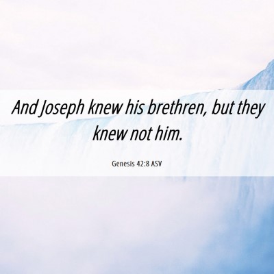 Picture 06 - Genesis 42:8 ASV - And Joseph knew his brethren, but they knew not - Bible Verse Picture