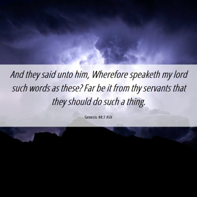 Picture 06 - Genesis 44:7 ASV - And they said unto him, Wherefore speaketh my - Bible Verse Picture
