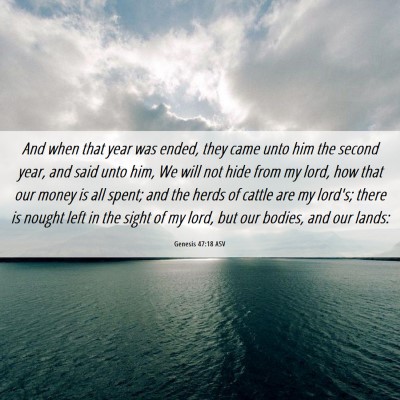 Picture 06 - Genesis 47:18 ASV - And when that year was ended, they came unto him - Bible Verse Picture