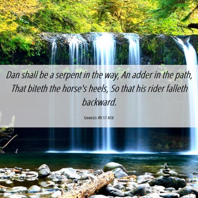 Picture 06 - Genesis 49:17 ASV - Dan shall be a serpent in the way, An adder in - Bible Verse Picture