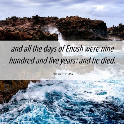 Picture 06 - Genesis 5:11 ASV - and all the days of Enosh were nine hundred and - Bible Verse Picture