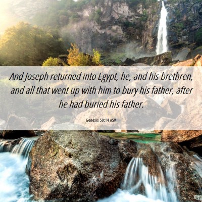 Picture 06 - Genesis 50:14 ASV - And Joseph returned into Egypt, he, and his - Bible Verse Picture